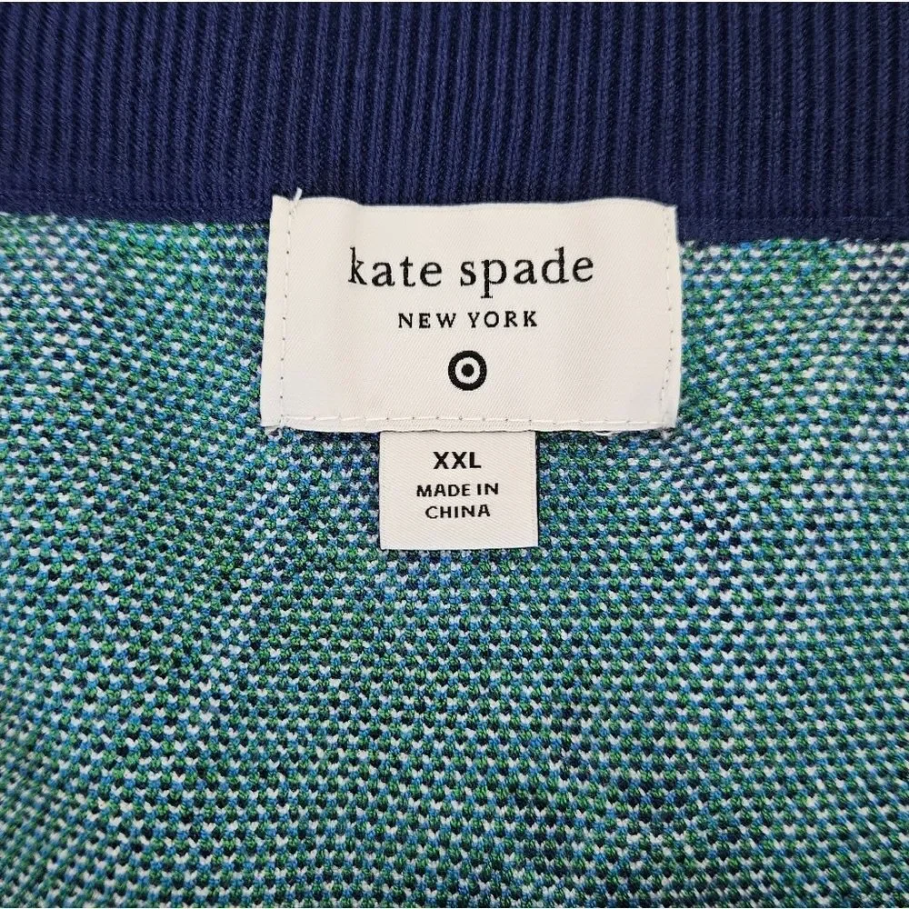Kate Spade Floral Knit Midi Skirt Blue and Green Size XXL